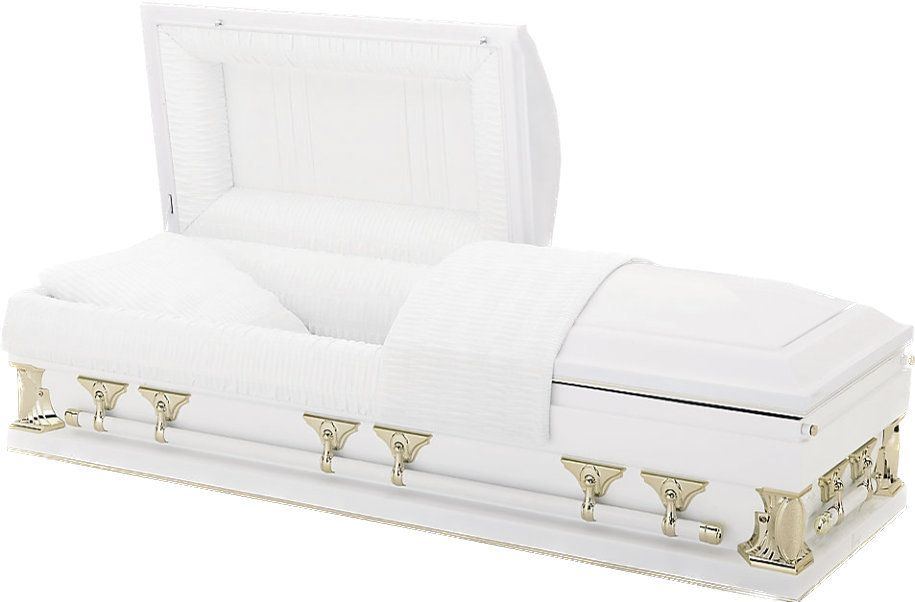 Oversized White Casket