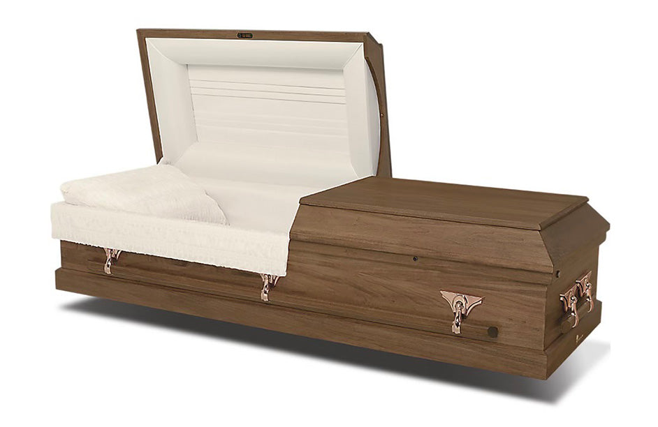 Square Top Wood Casket